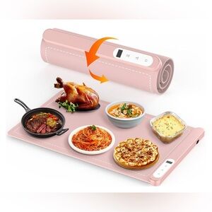 Silicone Food Dish Warming Mat Pink Dinner Party Catering Wedding